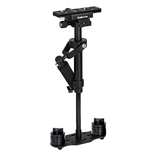 Koolertron Kamera Stabilisator, Handvideokamera Stabilisator Kamera Schwebestativ mit Schnellwechselplatte 1/4'Schraube für Kamera Video DV DSLR Nikon Canon, Sony, Panasonic bis 1.5kg(Schwarz)