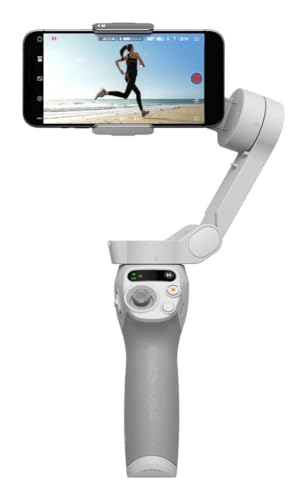 DJI OSMO Mobile SE Smartphone-Gimbal, 3-Achsen-Stabilisierung, handlich und, Android- iPhone-Gimbal mit ShotGuides, ActiveTrack 6.0, Vlog-Stabilisator, Athens Grau