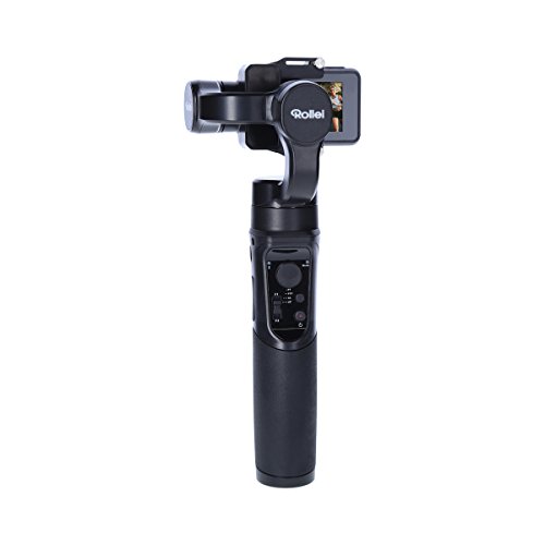 Rollei Actioncam Gimbal Steady Butler Action -3 Achsen Schwebestativ (Stabilisator/Steadycam) für Actioncams mit integrierter Power Bank und App mit vielen Funktionen, passend für GoPro Hero