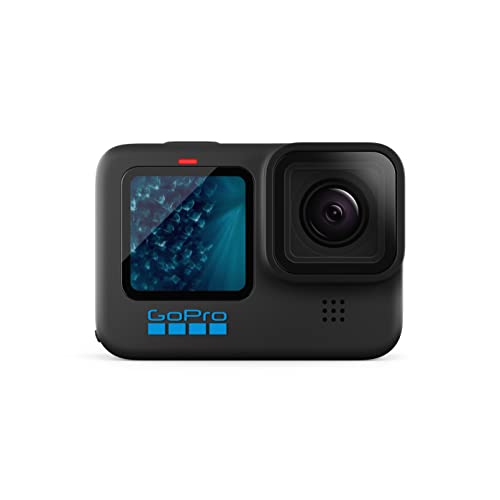 GoPro HERO11 Black – wasserdichte Action-Kamera mit 5,3K60 Ultra HD-Video, 27 MP Fotos, 1/1,9-Zoll-Bildsensor, Live-Streaming, Webcam, Stabilisierung