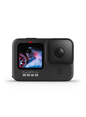 GoPro HERO9 - Wasserdichte Sportkamera mit vorderem LCD-Bildschirm und hinterem Touchscreen, 5K Ultra HD Video, 20MP Fotos, 1080p Live Streaming, Webcam, Stabilisierung, Schwarz*