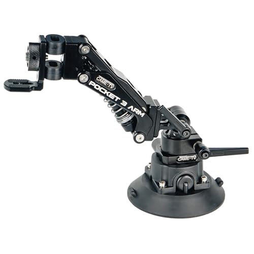 Came-TV Kamera Auto Saugnapfhalterung für DJI Osmo Pocket 3, Action Kameras Autohalterung Stabilisator, Multifunktionaler Stoßdämpferarm Kompatibel mit DJI Osmo Pocket/Gopro/Insta360/Phone(PK02)