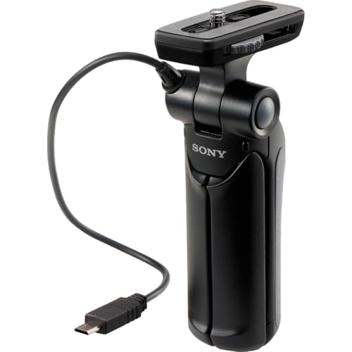 Sony GPV-PT1 Handgriff (für Selfies und Vlogging, auch als Tripod nutzbar, kompatibel mit ausgewählten Alpha Kameras, Cyber-Shot, Handycams und Action Cams von Sony) schwarz
