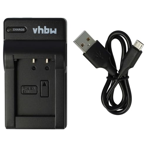 vhbw Ladegerät kompatibel mit Sony Actioncam FDR-X1000VR, FDR-X1000V, FDR-X3000, FDR-X1000 Kamera Camcorder/Akku - Ladeschale, Ladeanzeige, 4,2 V