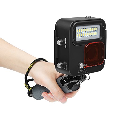 SHOOT 1000 Lumen wasserdichte Tauchlampe mit Floaty Griff für GoPro Hero 7 Black/(2018)/ Hero 6/ Hero 5/Hero 4 Kamera
