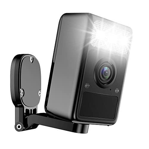 SJCAM S1 WLAN-Überwachungskamera 2K-Video für Außen/Zuhause, kabellose Smart-Akku-Kamera, Farb-Nachtsicht/AI-Bewegungserkennung, Sirenenalarm und Scheinwerfer, 2-Wege-Audio (Schwarz)
