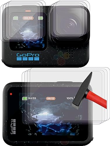 EnWi | 12x Extrem harte 9H Display-Schutz-Folie KLAR für GoPro Hero 12 Black 2023