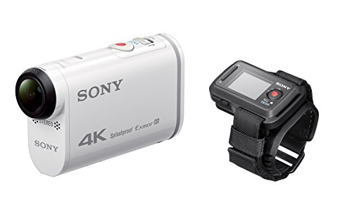 Sony FDR-X1000 4K Action Cam Live-View Remote Kit (4K Modus 100/60Mbps, Full HD Modus 50Mbps, ZEISS Tessar Objektiv mit 170 Ultra-Weitwinkel) weiß