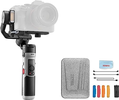 Zhiyun Crane M2S Stabilisator Gimbal 3-Achsen für Spiegellose Kamera, Action-Kamera, Smartphone,Kompatibel mit Sony A6600/A6500/A6000/RX100 M7/GX85,für Gopro Hero10/9/8 5/6/7