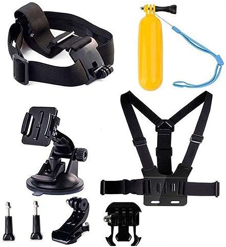 Navitech 8 Stück Action Kamera Zubehör Combo Kit - Kompatibel mit dem GoXtreme Pioneer Action Cam