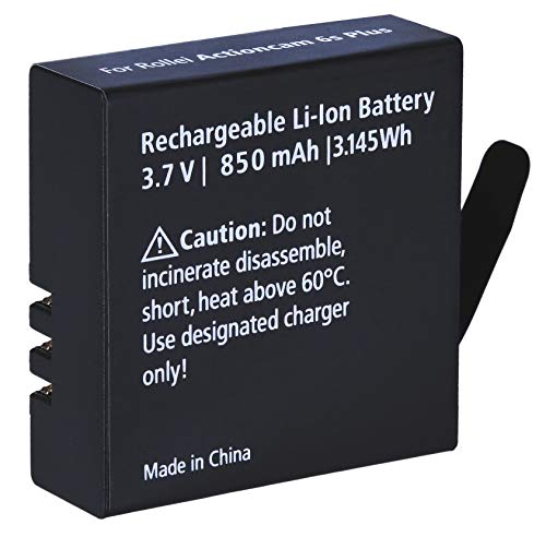 Rollei Zusatz-Akku für Actioncam 5s Plus und 6s Plus, Ersatzakku mit 850 mAh Kapazität
