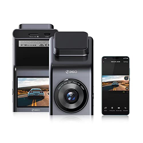 360 G300H Premium Dashcam 1296P Auto Kamera mit 160° Grad Weitwinkel, Farbe Nachtsicht Kamera für Auto mit G-Sensor, Parküberwachung, Bewegungserkennung, und Loop-Aufnahme.