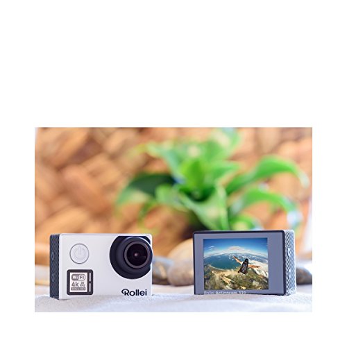Rollei Actioncam 530 WiFi Action Cam (mit 4k Video Auflösung, Weitwinkelobjektiv, Bildstabilisierung, bis 40 m wasserfest, inkl. Unterwasserschutzgehäuse und Fernbedienung) silber