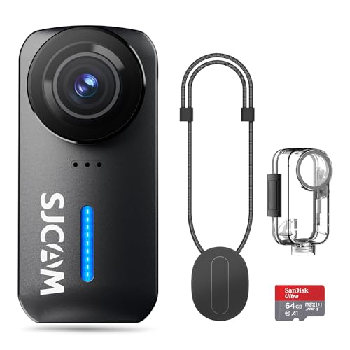 SJCAM C110Plus Magnetische Combo – 4K POV Mini Action Kamera, 170° Ultra-Weitwinkel, 6-Achsen-Stabilisierung, Wasserdicht, Tragbare Bodycam für Reisen & Sport, Eingebautes Mikrofon für Vlogging