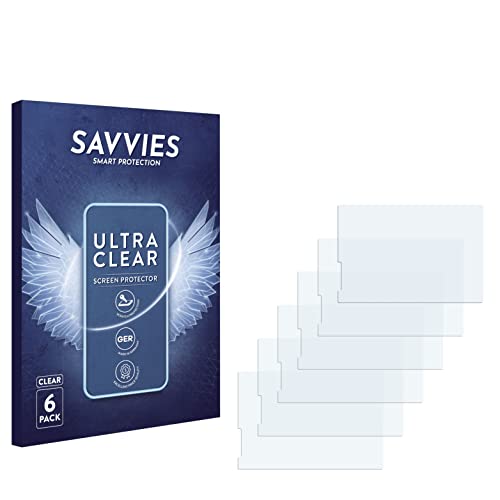 Savvies 6 Stück Schutzfolie für Crosstour Action Cam 4K CT8500 Displayschutz-Folie Ultra-Transparent