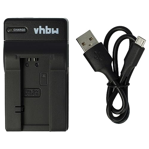 vhbw USB Akkuladegerät kompatibel mit Sony Cyber-Shot DSC-V1, DSC-P10, DSC-P12, DSC-P2 Digitalkamera, Camcorder, Action Cam-Akku - Ladeschale