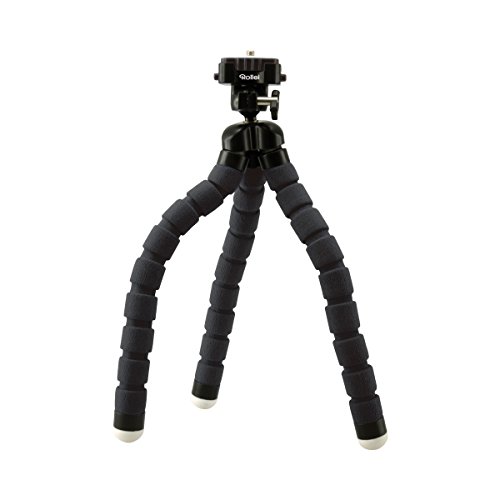 Rollei Monkey Pod - Biegsames Mini Stativ mit flexiblen Beinen, Max. Höhe 27 cm - inkl. Kugelkopf, rutschfesten Gummifüßen und Schnellwechselplatte - Schwarz