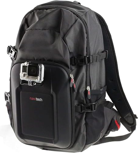 Navitech Action Kamera Rucksack mit integriertem Brustgurt – kompatibel Mit Dem GoXtreme Phantom Real 4K Ultra HD Action Cam