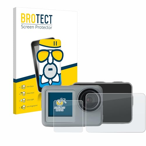 BROTECT Entspiegelungs Schutzglas für Rollei Actioncam 9s Plus Schutzfolie Panzer Folie Glas Matt [Extrem Kratzfest 9H, Anti-Reflex]