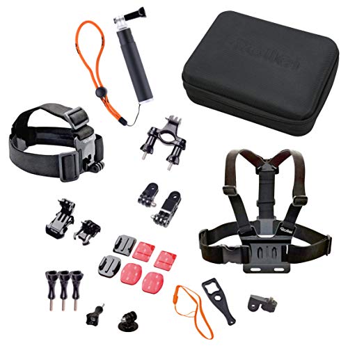 Rollei 21639 Actioncam Zubehör Set Outdoor - 23-teiliges Set, ideal zum Klettern,,Wandern und andere andere Outdoor-Aktivitäten - Für Rollei Actioncams und GoPro