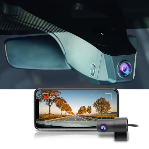 Fitcamx Dashcam Vorne Hinten 2160P+1080P Passend für Cupra Tavascan 2023 2024 2025, Dashcam 4K UHD Video WiFi, OEM Cupra Zubehör, G-Sensor, Loop-Aufnahme, WDR Dasch-cam Auto, Night Vision, 128GB Karte