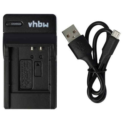 vhbw USB Ladegerät kompatibel mit Sony Cybershot DSC-S750, DSC-S780, DSC-S950, DSC-W180, DSC-W190, DSC-W370 Kamera Camcorder Action Cam-Akku