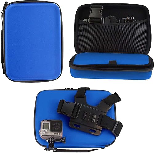 Navitech Blau Action Camera Hülle – Kompatibel Mit Dem GoXtreme Black Hawk Real 4K Ultra HD Action Cam