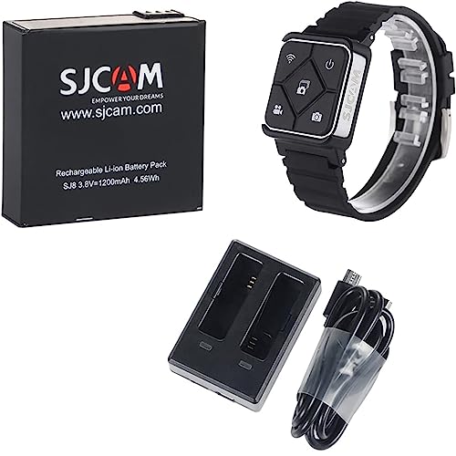 SJCAM 2X 1200mAh Akku mit wiederaufladbarer Action-Kamera, USB-Doppelladegerät und Ferngesteuerte Uhr SJ8PRO SJ8 Air and SJ8 Dual Screen Modell