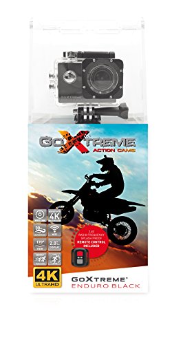GoXtreme Enduro Black Action Kamera (4K, Real 2, 7K@30fps, FullHD bis 60fps, inkl. Fernbedienung, 2'/5cm Display, WiFi) Schwarz