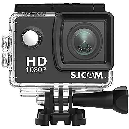 SJCAM SJ-4000 Deutsche Version wasserdichte Sport Actionkamera (5,08 cm (2 Zoll), FHD, 1080p, 30m, 12MP, 16 Zubehörteile) schwarz