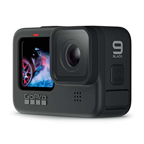 GoPro HERO9 - Wasserdichte Sportkamera mit vorderem LCD-Bildschirm und hinterem Touchscreen, 5K Ultra HD Video, 20MP Fotos, 1080p Live Streaming, Webcam, Stabilisierung, Schwarz*