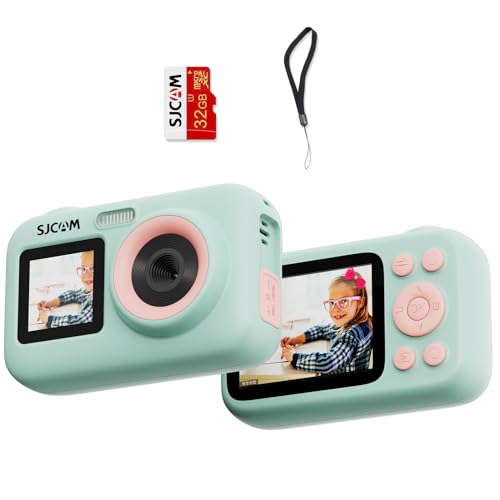 SJCAM Upgrade Kinderkamera Doppelbildschirm, Weihnachten Geburtstag Geschenke für Mädchen Jungen Alter 3-10, 1080P HD Digital Video Kameras für Kleinkinder 3 4 5 6 7 8 9 10 Jahre alte Kinder