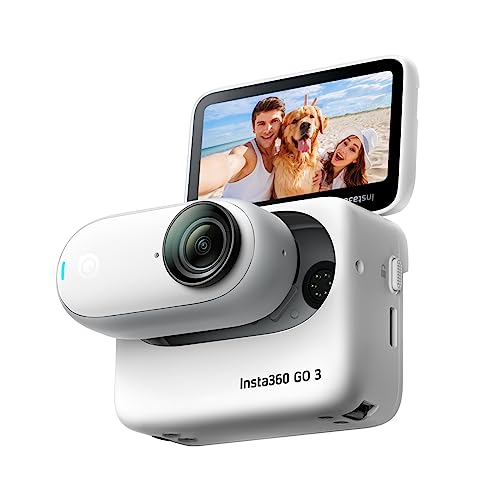 Insta360 GO 3 (64 GB) - Kleine & leichte Action-Kamera, tragbar & vielseitig, freihändige POVs, überall anbringbar, Stabilisierung, multifunktionaler Action Pod, wasserdicht, für Reisen, Sport, Vlogs