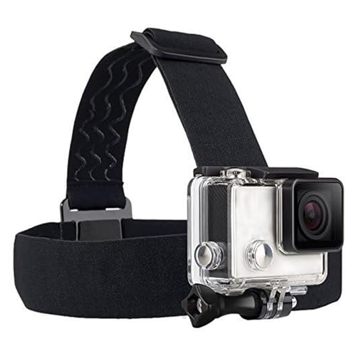 TEKCAM Kopfgurt Kopfhalterung Head Strap Kompatibel mit GoPro Hero 13 12 11 10 9 8/AKASO/DJI Osmo/Apexcam/Surfola Action Kamera Kopfband, Actioncam Kopfgurt Halterung Sport Outdoor Kamera Zubehör