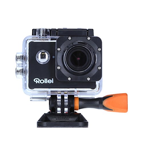 Rollei Actioncam 525 - WiFi Action Cam (Actionkamera) mit 4k Video Auflösung, Weitwinkelobjektiv, bis 40 m wasserfest, inkl. Unterwasserschutzgehäuse und Fernbedienung - Schwarz