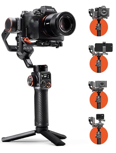 hohem iSteady MT2, Gimbal Kamera, 3-Achsen Gimbal Stabilizer für Kamera Spiegellose Action Cam Smartphone GoPro Nikon Sony Panasonic Canon Fujifilm, 17 Stunden Akkulaufzeit, 1.2kg Zuladung, 653g