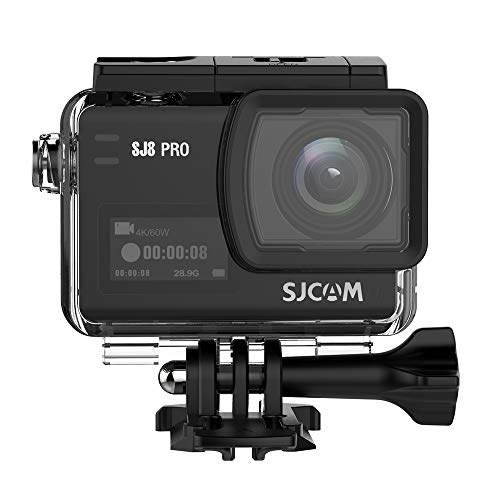 SJCAM SJ8 Pro Action Kamera 4K / 60FPS WiFi Sports Cam 2,3 Zoll Touchscreen mit 170 ° Weitwinkelobjektiv EIS 8X Digitalzoom wasserdichte Kamera Schwarz*