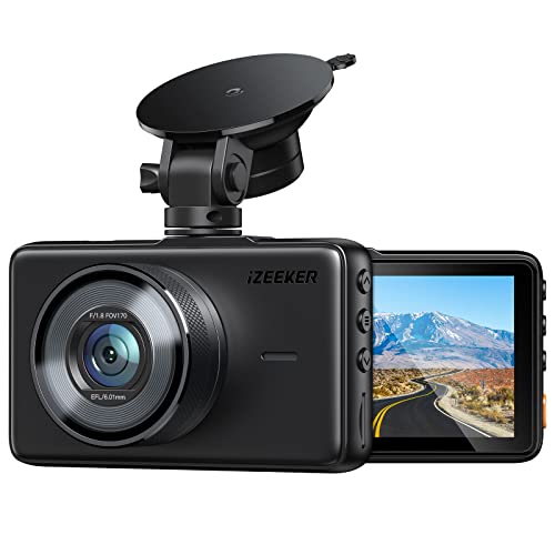iZEEKER Dashcam Auto 1080P, Autokamera mit 3 Zoll LCD-Bildschirm, 170 ° Weitwinkel, 360° Drehbarer Saugnapf, Super Nachtsicht, G-Sensor, WDR, Parkmodus, Loop-Aufnahme