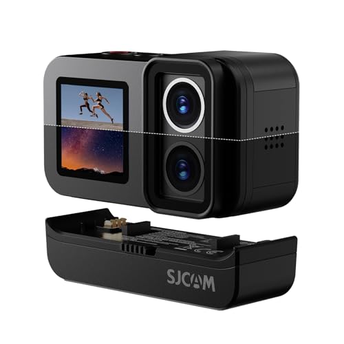 SJCAM ActionKamera SJ20 4K30FPS F/1.3 Aktualisiertes Dual-Objektiv Dual-Farb-Touchscreen 40M Wasserdicht 150Min Akkulaufzeit Action Cammit 2.4G/5G WiFi,Gyroskop,Multi-Zubehör für Jede Szenerie