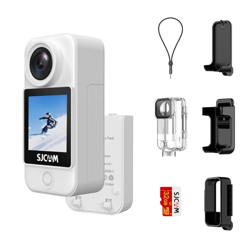 SJCAM C300 Pocket Action Kamera 4K30fps, 1.33'' Touchscreen Sportkamera, 2.4G/5G Dual WiFi 20MP Helmkamera, 6-axis EIS Unterwasserkamera 30m/98ft Wasserdicht