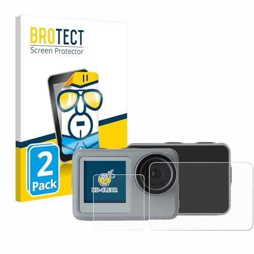 BROTECT (2 Stück Schutzfolie für Rollei Actioncam 9s Plus Displayschutz Folie Ultra-Klar