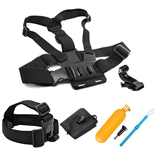 SHOOT 6-In-1 Zubehör Bundle Set für GoPro Hero 13/12/11/10/9/8/7/6/5/Hero (2018) Apeman DJI OSMO Action SJ6000 DBPOWER AKASO VicTsing Rollei Lightdow Campark