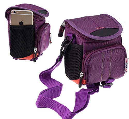 Navitech Kamera Fällen violett violett Purple bag - Qumox SJ4000 Actioncam