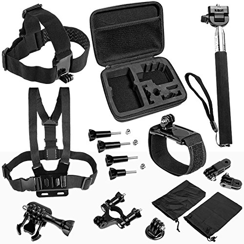 yayago Mehrteiliges Set für GoXtreme Black Hawk 4k inkl. Tasche