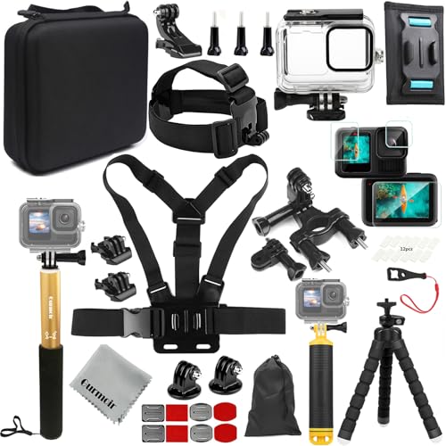 Gurmoir Zubehör Set für Gopro Hero 13 12 11 10 9 Black, Oben 10 Essentielles Zubehör Kit Bündel für Go Pro 13 12 11 10 9 Kamera(DT13)