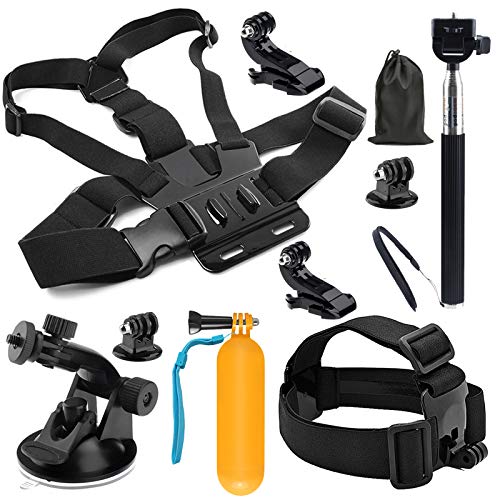 SHOOT Outdoor Travel Zubehör Kit für GoPro Hero 8/ Hero 7 / Hero6 /Hero5 / Hero3+/4 SJCAM SJ4000 SJ5000 SJ6000 DBPOWER AKASO VicTsing APEMAN WiMiUS Rollei QUMOX Lightdow Campark und Sony Sports DV